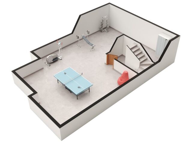 basement 3d plan